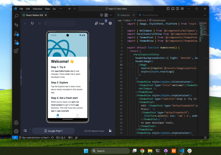 kzzzf's tweet image. Today's release of React Native IDE (0.0.18) adds experimental Windows support (for Android development), storybook-preview integration and a number of stability improvements.