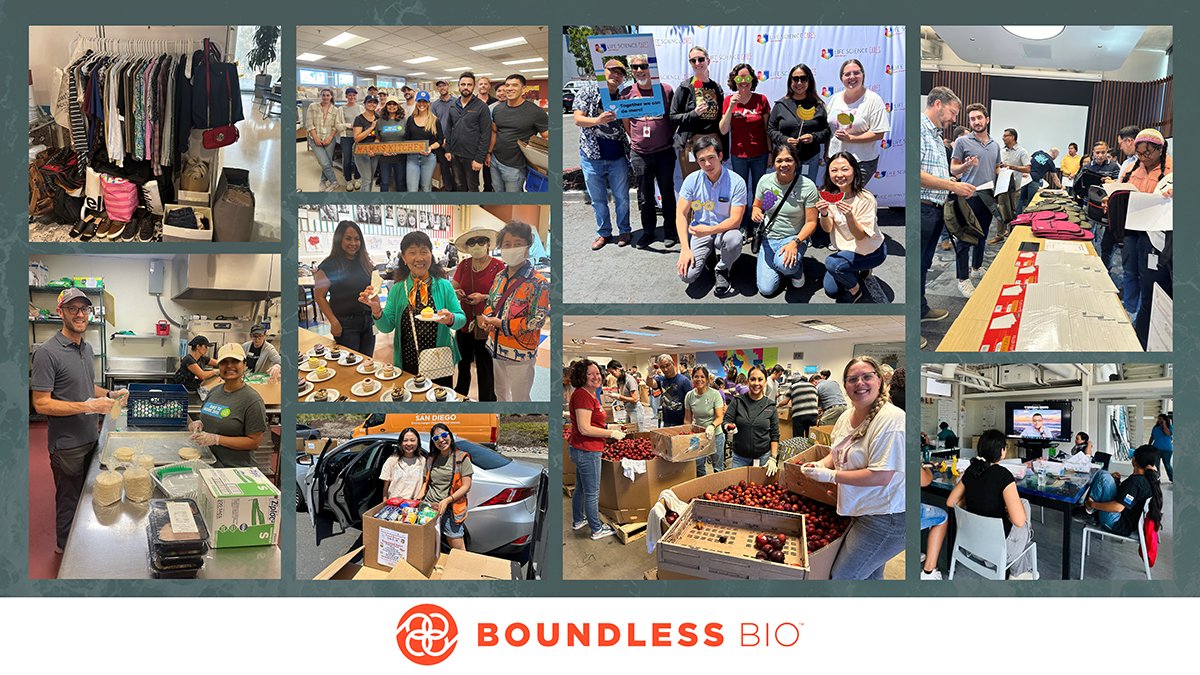 Boundless Bio (@boundlessbio) on Twitter photo Our 2024 Summer of Service was an impactful success. With the help of <a href="/LS_CaresSD/">Life Science Cares San Diego</a>, BoundTowners made a difference in our community with organizations like <a href="/FeedingSanDiego/">Feeding San Diego</a> <a href="/sdwesleyhouse/">Wesley House Student Residence, Inc.</a> <a href="/ServingSeniors/">Serving Seniors</a> @MamasKitchenSD <a href="/OceanDiscInst/">Ocean Discovery</a> & <a href="/linksinc/">The Links, Incorporated</a>. Thank you to all! Our 2024 Summer of Service was an impactful success. With the help of <a href="/LS_CaresSD/">Life Science Cares San Diego</a>, BoundTowners made a difference in our community with organizations like <a href="/FeedingSanDiego/">Feeding San Diego</a> <a href="/sdwesleyhouse/">Wesley House Student Residence, Inc.</a> <a href="/ServingSeniors/">Serving Seniors</a> @MamasKitchenSD <a href="/OceanDiscInst/">Ocean Discovery</a> & <a href="/linksinc/">The Links, Incorporated</a>. Thank you to all!