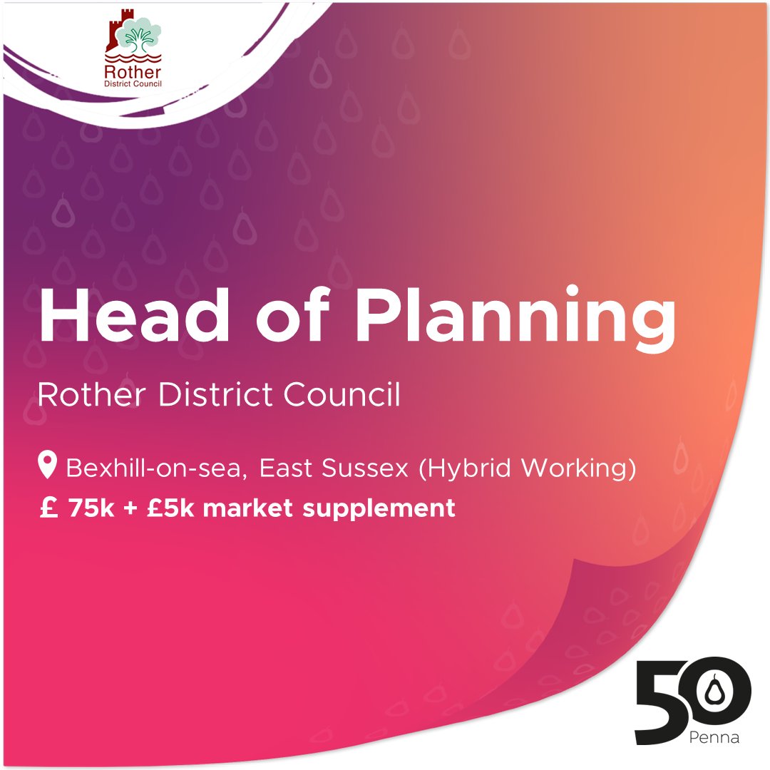 Are you a planner, #manager, and #leader?
<a href="/RotherDC/">Rother District Council</a> seeks a Head of #Planning to deliver top-notch services and shape a better future for Rother.

Be the visionary leader driving positive change and supporting a new local plan. 

Learn more >> sourcing.penna.com/clients/rother…