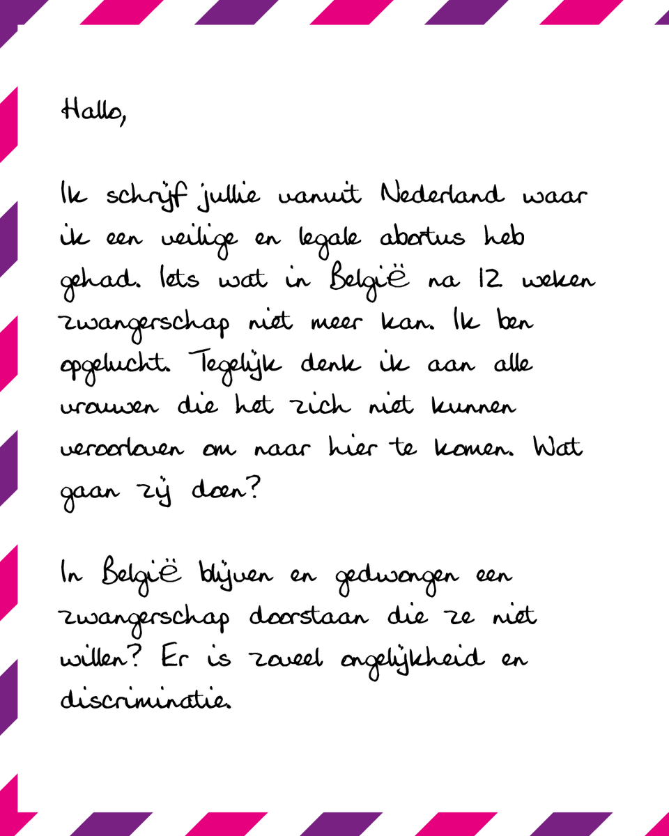 deMensnu's tweet photo. Elk jaar moeten 400 Belgische vrouwen - vaak op een kwetsbaar moment in hun leven - noodgedwongen naar Nederland voor een abortus die niet wordt terugbetaald en waar minder omkadering is.
Het is hoog tijd voor een abortuswet die mee is met de tijd!
#showupforabortionrights https://t.co/4ekS0yEhfD