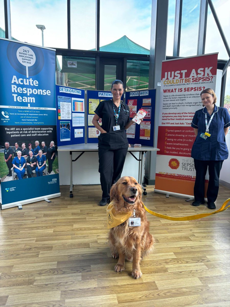 #DeterioratingPatientFocusWeek 
Day 2…

<a href="/TRFT_ART/">TRFT Acute Response Team</a> have been in the foyer with our stand today and continued to 
provide bitesize teaching on the wards on AKI, sepsis, the importance of early recognition and escalation 👀

We are loving seeing your deteriorating patient boards ❤️