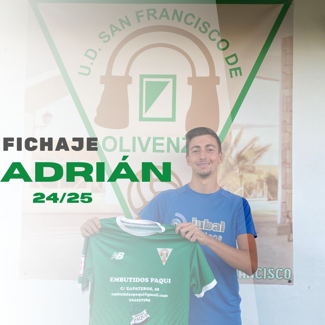 🔜FICHAJE‼️

La portería del Carlos Corbacho sonríe por ver qué será defendía por un chico del pueblo. 🧤🥅⚽️

<a href="/Adri_1sf/">Adri makinita</a> estamos muy contentos de tenerte este año con nosotros.

#UnidosPorUnObjetivo 💚🤍