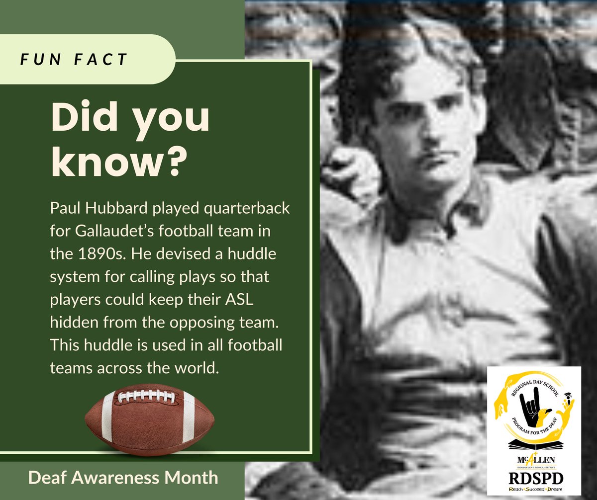 Did you know? 🏈
#deafawarenessmonth #funfacts