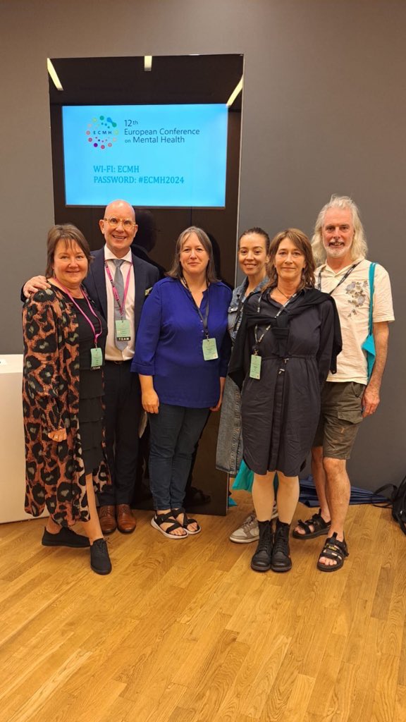 Some of the <a href="/EEEFCom/">EEEFCom</a> team enjoying the European Conference on Mental Health. Watch out for the workshop tomorrow in the Belfast room at 2.20 #ECMH2024 
#WorldSuicidePreventionDay2024