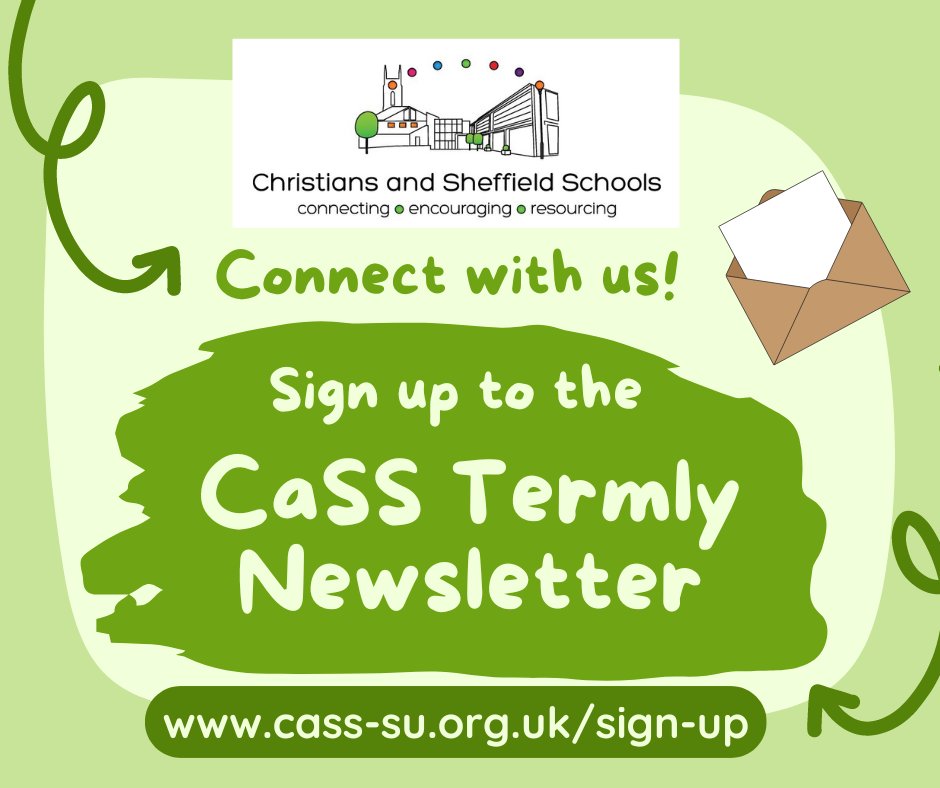 ChristiansSheff's tweet image. Our termly newsletter has gone out this week and it's packed full of news, information and ideas. If you're not on our mailing list yet, you can sign up on our website: cass-su.org.uk/sign-up. We'd love you to connect with us!
