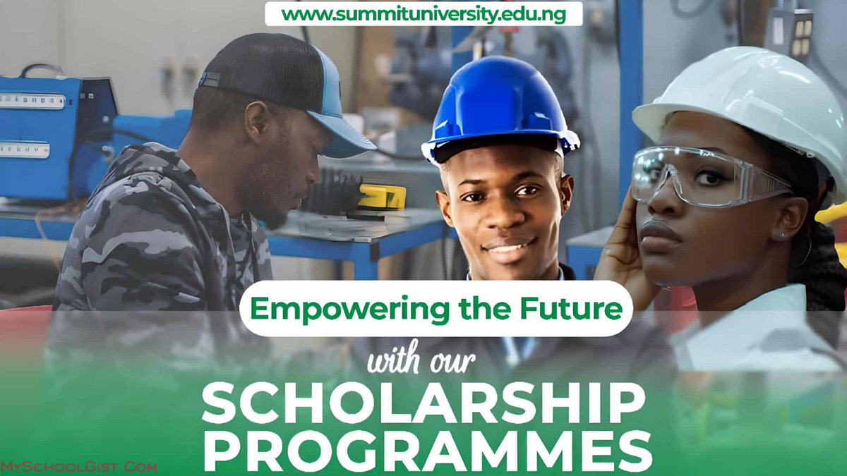 MySchoolGist's tweet photo. π Summit University Scholarship 2024! Apply today for a chance to get full tuition covered! #SummitUniversity #Scholarship #Nigeria - https://t.co/7D6kStloQK
π Please help us spread the word by REPOSTING. https://t.co/UV780fiD5p