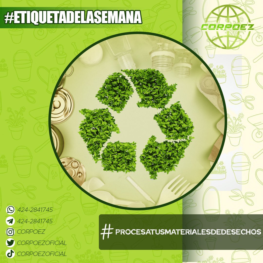 ♻️📢 ¡ETIQUETA DE LA SEMANA!
.
Reciclar es vida para mi y para el planeta.
.
#reciclaje
#chatarra
#minerales
#materiales
#metales
#somoscorpoez
#procesatusmaterialesdedesechos