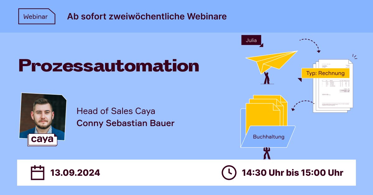 Wir bieten Ihnen alle zwei Wochen ein
kostenfreies Live-Webinar zu verschiedenen Themen.

Besuchen Sie unsere Website, um sich mit nur wenigen
Klicks anzumelden 👉
caya.com/live-webinare