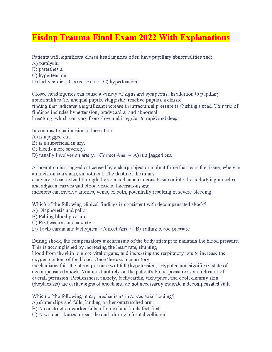 sn4502092's tweet image. hackedexams.com/item/2190/fisd…
Fisdap Trauma Final Exam 2022 2023 With ExplanATIons
#fisdap #trauma #finalexam #finalexam2024 #explanation #hackedexams
