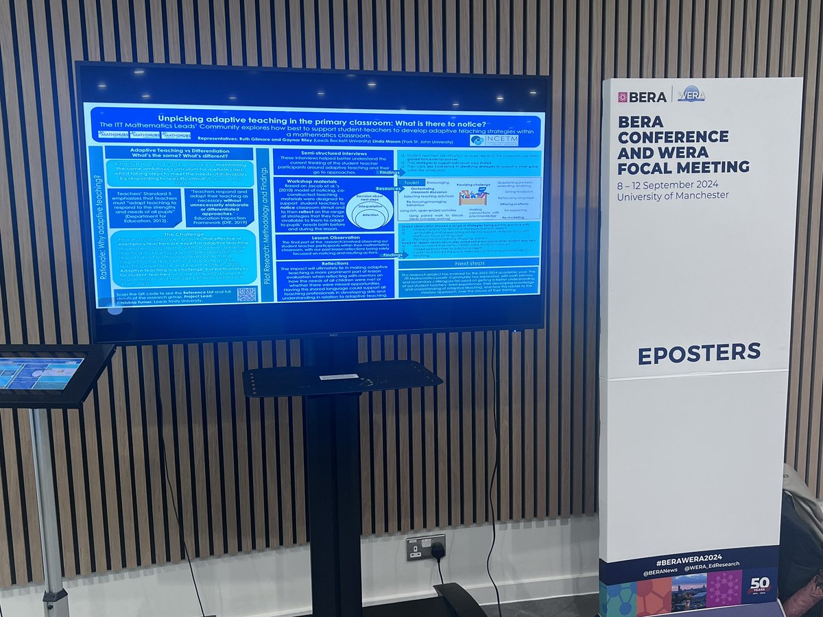 Watching how people responded to this was great to see. Huge well done to our amazing colleagues for presenting the work on behalf of our strengthening partnerships in maths group.  #BEREWERA2024