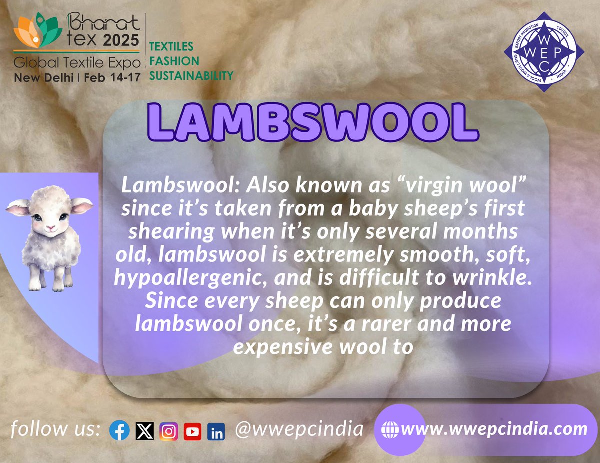 wwepcindia1's tweet photo. Wrap Yourself in Comfort, Style, and Sustainability with Lambswool ๐โจ
#SoftnessRedefined
#lambswoolluxury https://t.co/Mk2YhfZQm5