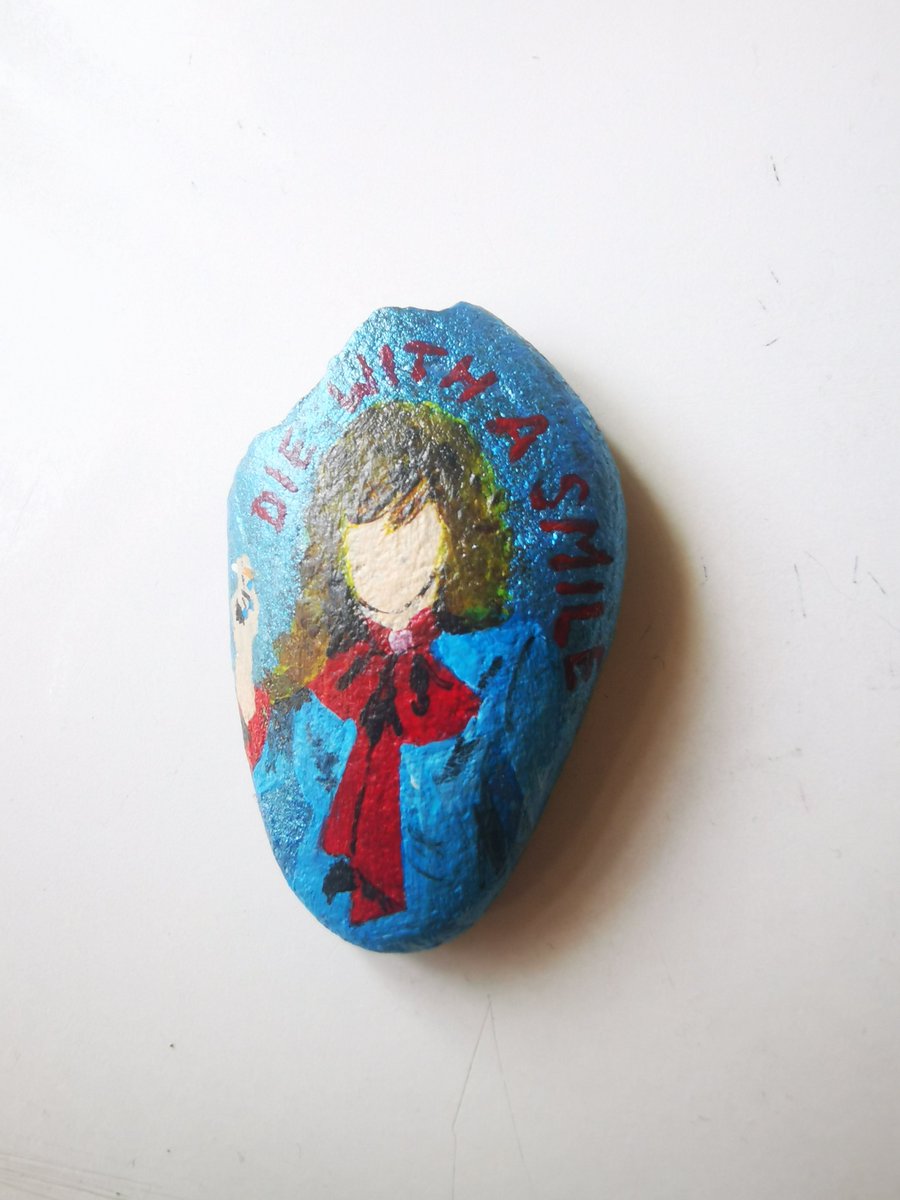 Bublinko_art's tweet photo. New Die With A Smile inspired painted stones. 💙 Soon in Czech Republic or Germany 😉
#LadyGaga #brunomars #ladymars https://t.co/1GeOJmyeua