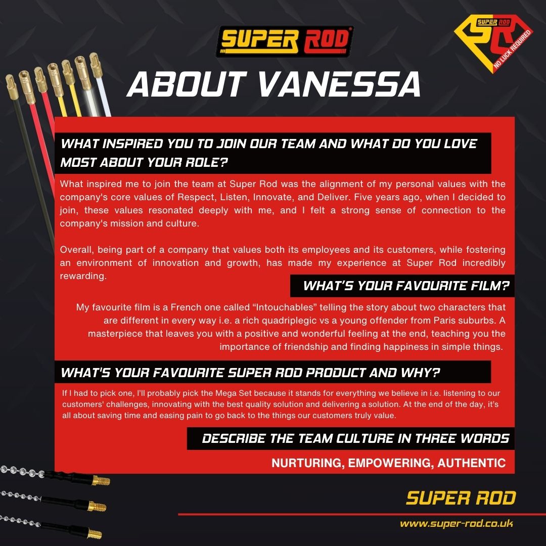 Meet the team: Vanessa

Vanessa is originally from France, but now lives in the UK🇫🇷

Vanessa is our brand manager and runs the marketing team.

Find out more about Vanessa in the post above🤝

#superrod #meettheteam