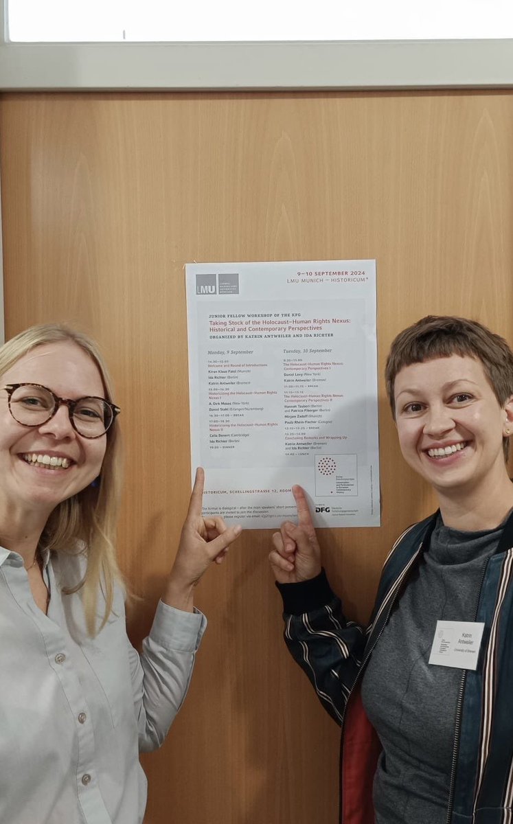 Two very productive days in Munich are over. Together with my co-organizer Ida Richter and a fantastic group of participants we discussed historical and contemporary issues concerning the Holocaust-human rights nexus.