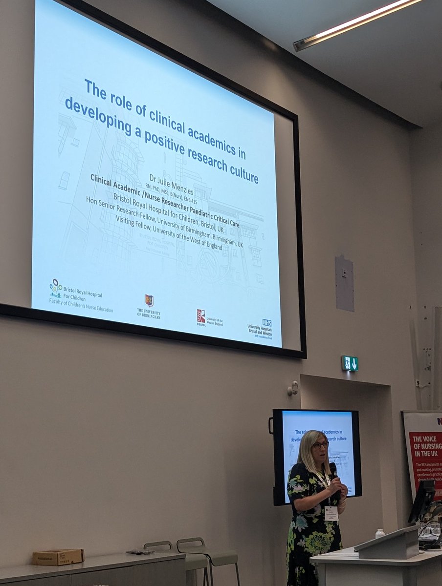 Helen Pluess-Hall (@hellsph) on Twitter photo <a href="/jmenzies1/">Julie Menzies</a> sharing the role of clinical academics in developing a positive research culture #RCNresearch24 <a href="/jmenzies1/">Julie Menzies</a> sharing the role of clinical academics in developing a positive research culture #RCNresearch24