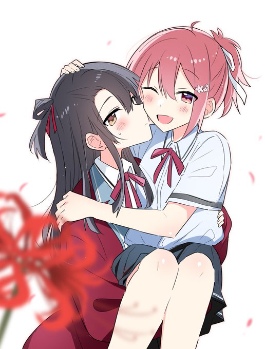 「kissing cheek yuri」 illustration images(Popular)