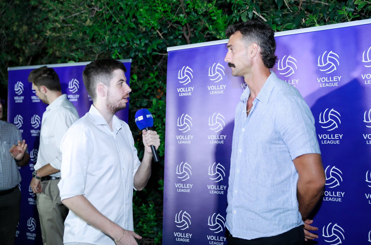V_Agritakis's tweet image. Το πρώτο σερβίς της νέας Volley League πλησιάζει!🇬🇷🏐

Μερικοί εκ των πρωταγωνιστών μίλησαν στην κάμερα της ΕΡΤ, κατά τη διάρκεια της χθεσινής κλήρωσης του πρωταθλήματος στη Λίμνη Βουλιαγμένης!🎤

#VolleyLeague #OlympiacosSFP #PAOVolley #AONSMilon