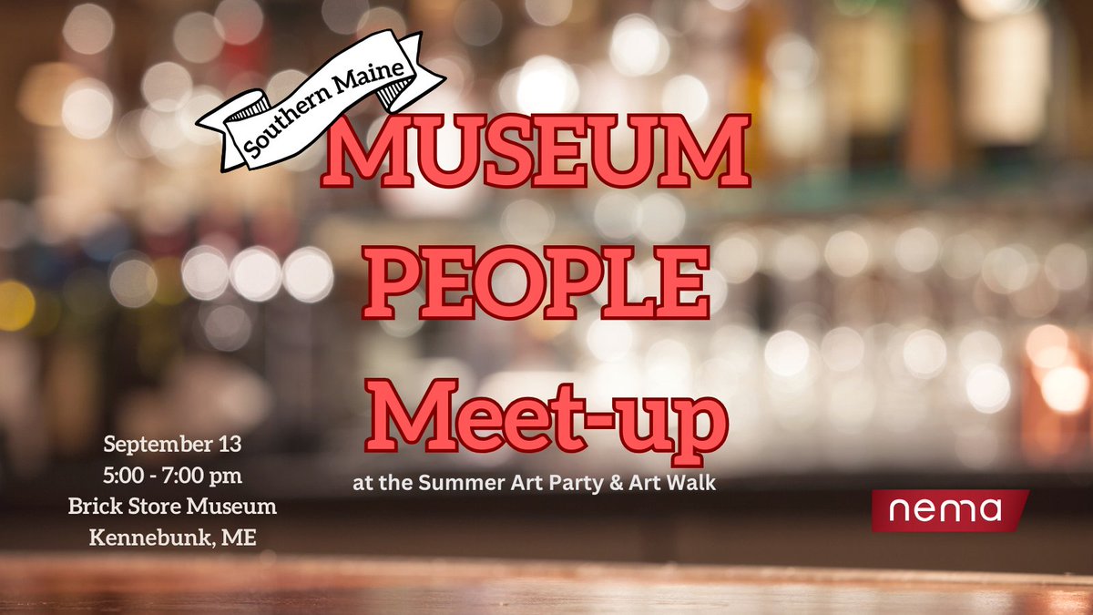 Southern Maine Museum People! Join the Brick Store Museum on 9/13 for a meet-up during Kennebunk’s September Art Walk.  RSVP here:  ow.ly/ErNm50Tj4sM