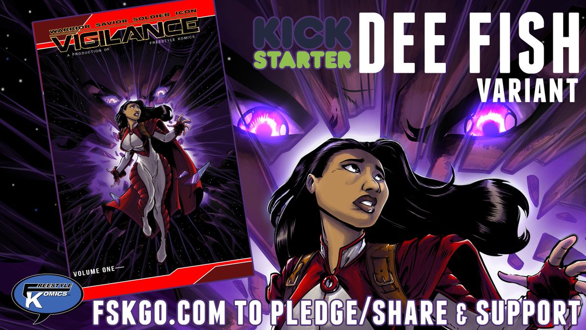 Here's an exclusive cover for Vigilance Trade Vol 1: A Hero's Duty by <a href="/DeeBrisbyFish/">Dee Fish</a> .

Please go check this out and give us a follow on Kickstarter at fskgo.com!