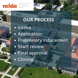 The Nassau County IDA aims for efficiency by striving to approve applications between 90 and 120 days from when they are received. For more information about how we can support your business’s growth in Nassau County, visit nassauida.org.