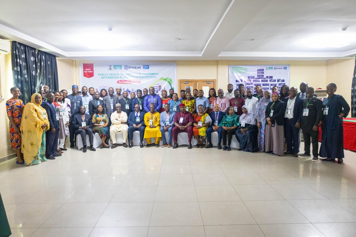 Dr_Everistus's tweet photo. Thanks to DG #NCDC #USCDC Nigeria for their support in implementing the Public Health Emergency Management Intermediate Certification Course (PHEM-IC) Cohorts 3 and 4. I am glad that we have embarked on this pivotal stage of our professional development journey, which marks a significant step forward in our commitment to building a resilient and well-equipped public health workforce across Nigeria. I encourage participants of the PHEM-IC cohorts 3 and 4 to approach this opportunity with enthusiasm and dedication. Thank you, colleagues, for your commitment to this vital endeavour. I wish you all a successful and enriching training experience.