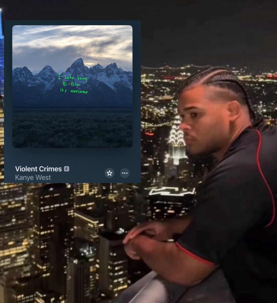 When “Violent Crimes” starts playing.