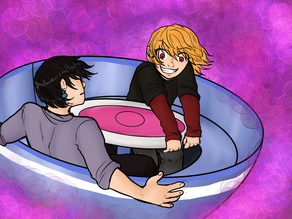 ArtofaNobody's tweet image. Day 4 - Theme Park
This may or may not be how I ride the teacups (aggressively) 
#kurokura #クロクラ #kurokuraweek2024