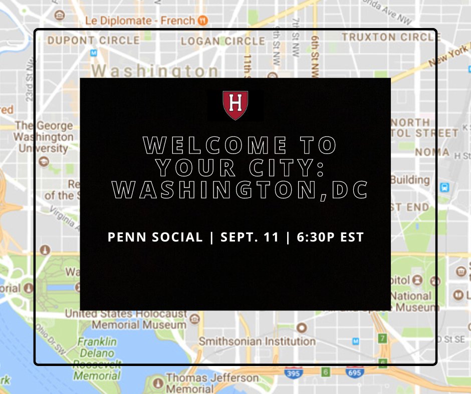 Calling all Washington, D.C.-based Harvard alumni! Join us to welcome members of the Class of 2024 to Washington! All Harvard University alumni who graduated between 2015 and 2024 are invited to participate. RSVP: bit.ly/4gcJNmB