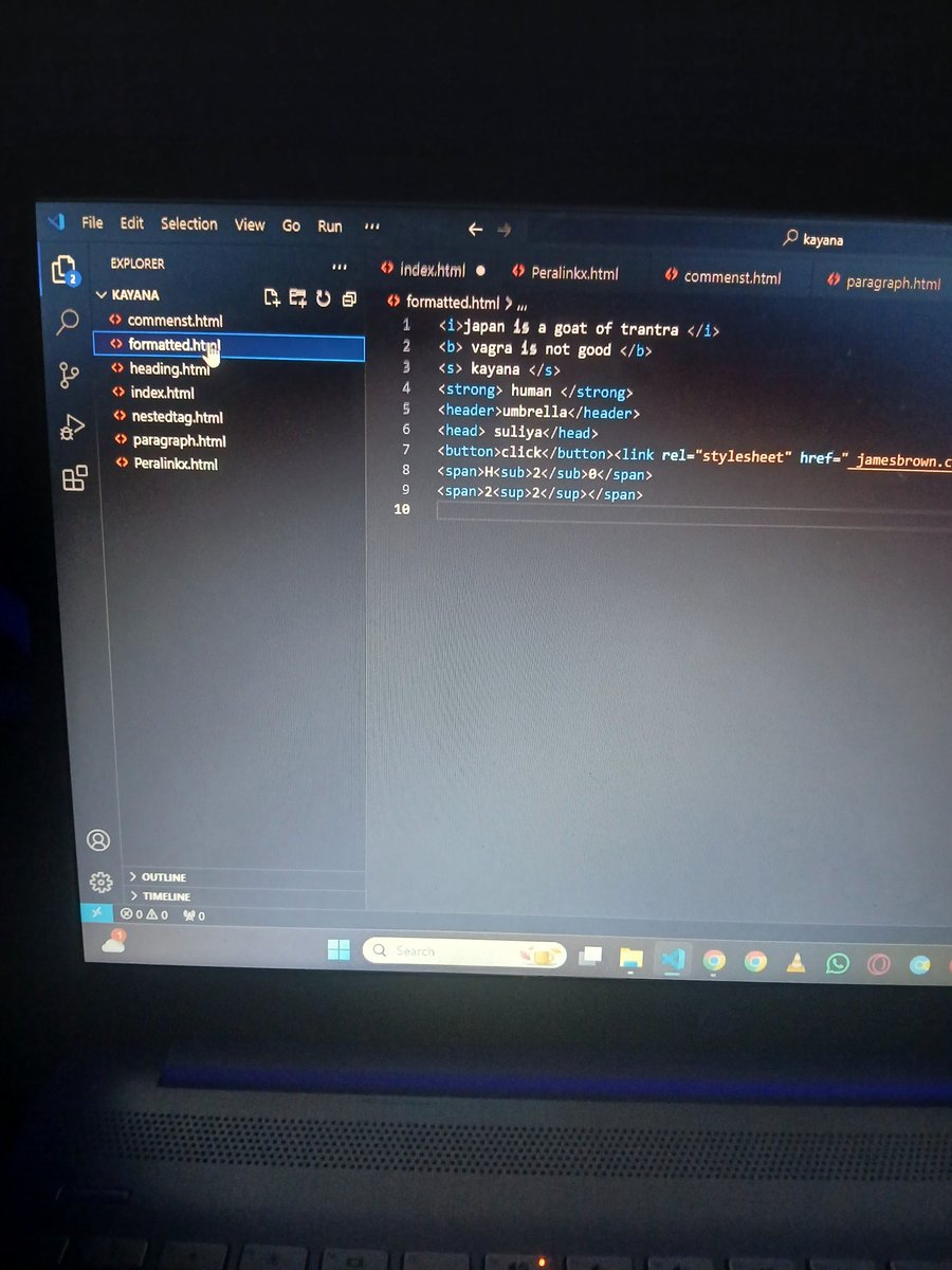 esla_of_web3's tweet image. Day 1 of my #100daysofcoding 

➡️ Today, i learned how to construct my webpage, using #HDML 
➡️ I learned how to add paragraphs, italic words, bold words, and super subs.

#blockfuselabs #CodingJourney