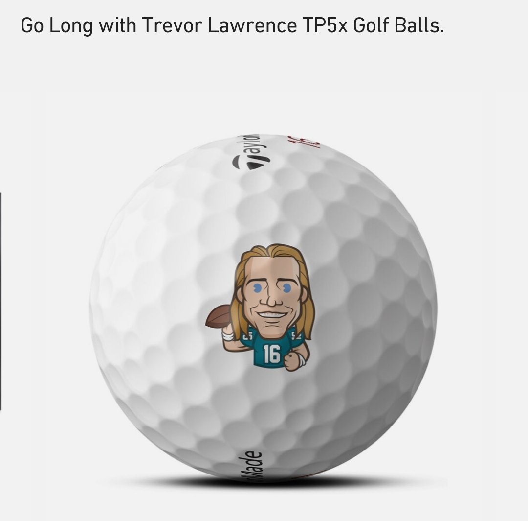 Jn_n_nn's tweet photo. @Trevorlawrencee @EverBank @EverBankStadium It better not be a haircut. I just spent $60 on these @TaylorMadeGolf  golf balls. https://t.co/cY0upjeU2g