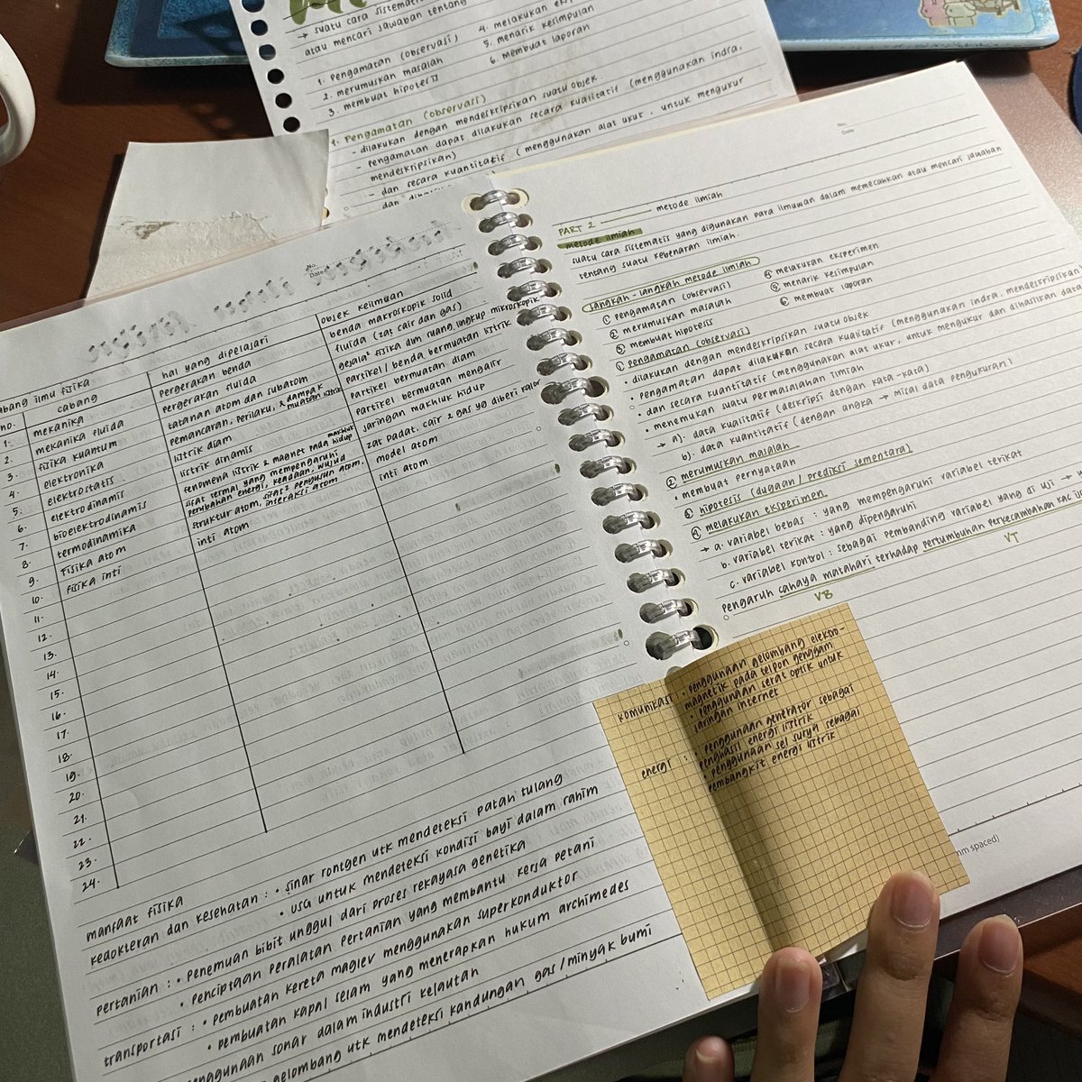 done studying .ᐟ.ᐟ
my back hurts n my head hurts, but atleast im done writing the material for tmrw ( ；∀；)👍