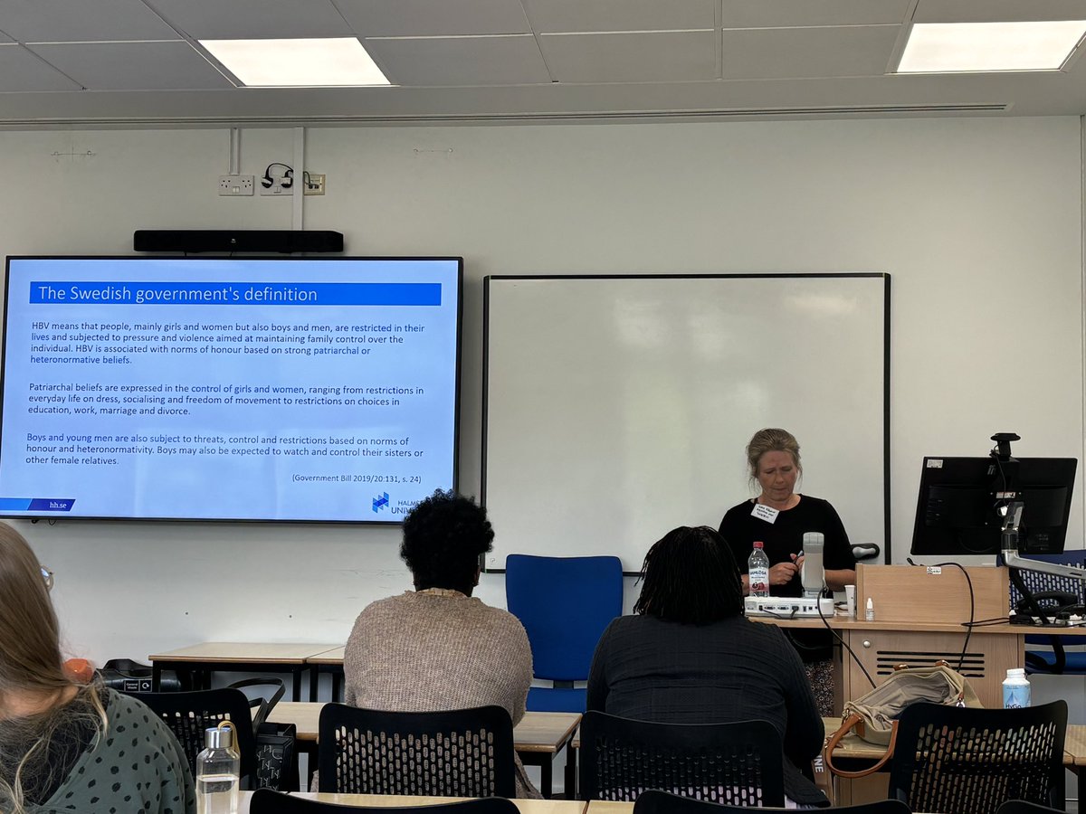 Now foe honour based violence and school social work with Sara Hogdin #ARUSWISinternationalconference