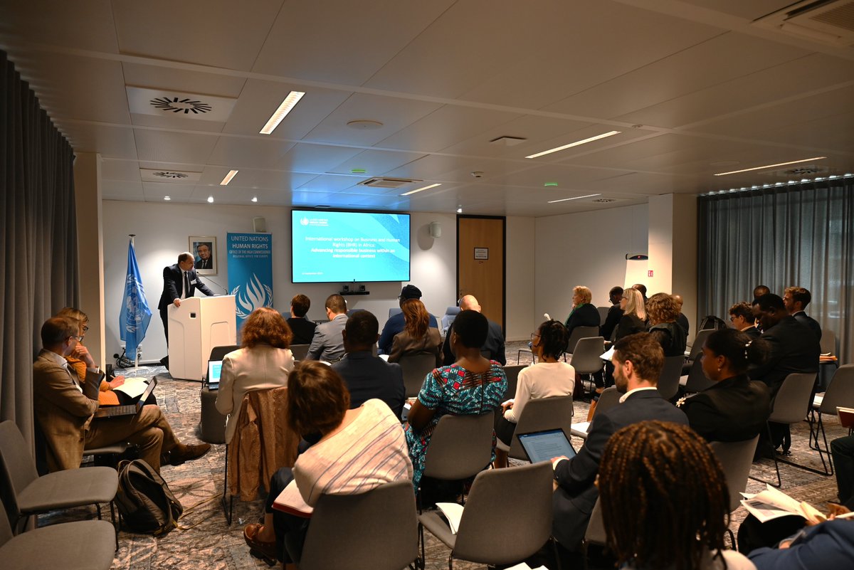 UNHumanRightsEU's tweet photo. Together, we can better promote responsible business practices across #Africa! 🤝

Today, key stakeholders and colleagues gathered in Brussels to discuss "Business and Human Rights in Africa - Advancing Responsible Business"

Stay tuned for the outcome document of the workshop https://t.co/1y0lRzPPvc