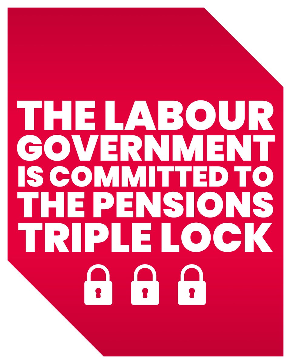 Labour's commitment to the triple lock means that pensions increased by £900 this year alone.

Labour will make sure no one is left behind.