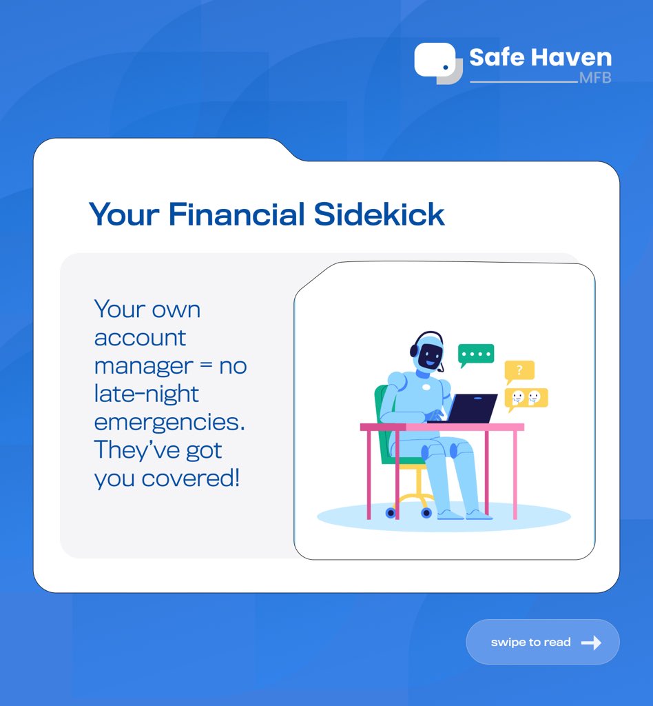 SafeHavenBank's tweet image. Here at Safe Haven MFB, rest easy knowing you’ll never need to call us at 4am. We're all about delivering on our promises. You can always count on us.

#SafeHavenMFB #DependableService #CountOnUs #WeDeliver #CustomerFirst #Finance #Banking #MFB