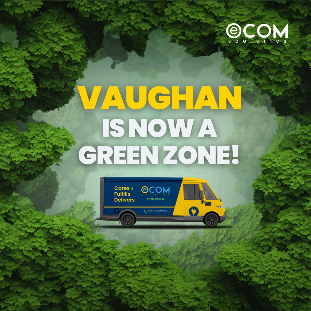 EcomLogisticsCa's tweet image. As a part of our #NetZero2030 initiative, we’re proud to announce that Vaughan is officially joining our green zone. 

#SustainableFuture #GreenLogistics #EcoFriendly #Vaughan #EcomLogistics #Logistics #Fulfillment #Ecommerce #3PL