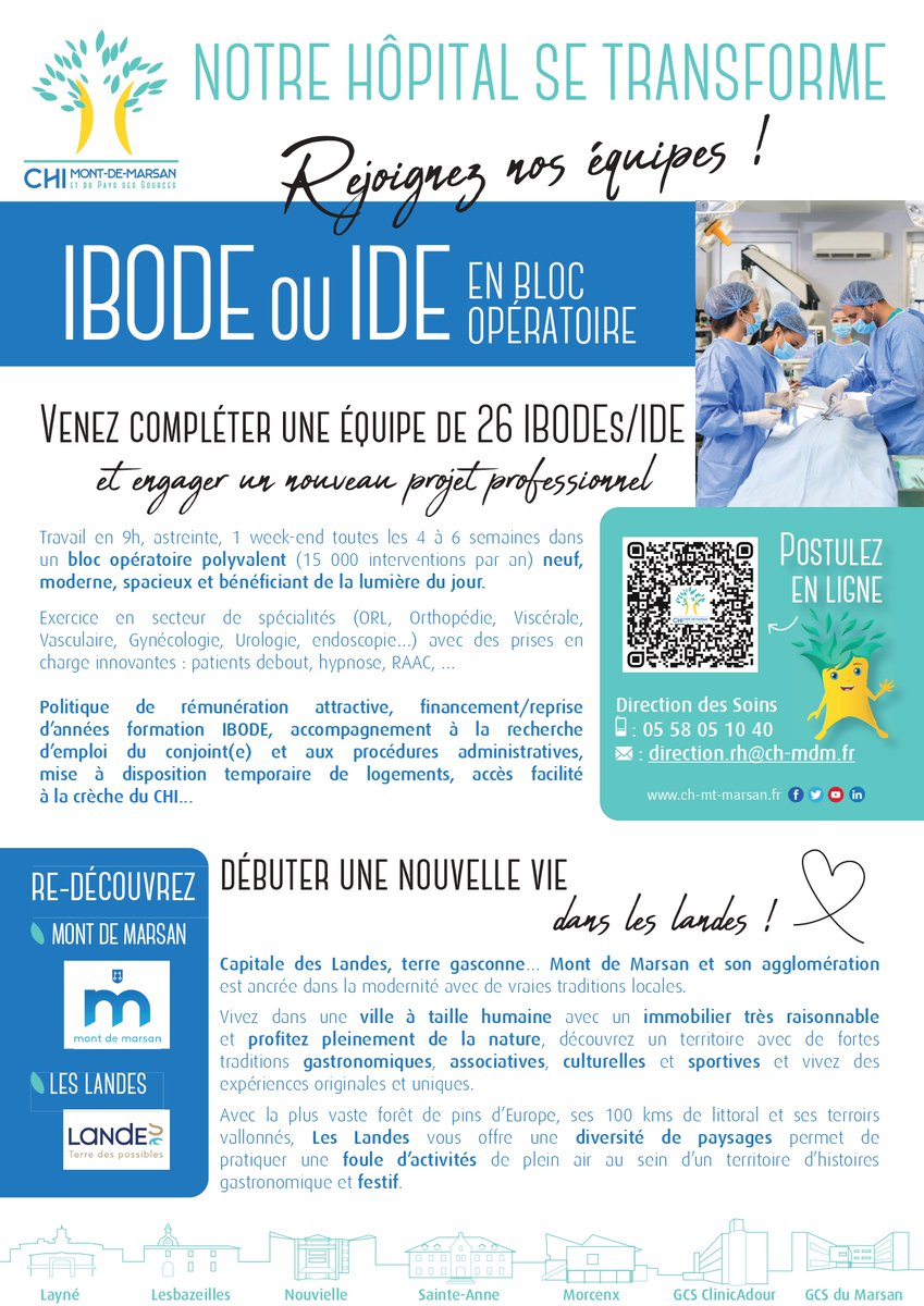 📣ℹ️𝗩𝗼𝘂𝘀 ê𝘁𝗲𝘀 𝗜𝗕𝗢𝗗𝗘 𝗼𝘂 𝗜𝗗𝗘 𝗮𝘂 𝗕𝗹𝗼𝗰 𝗢𝗽é𝗿𝗮𝘁𝗼𝗶𝗿𝗲, 𝘃𝗲𝗻𝗲𝘇 𝗰𝗼𝗺𝗽𝗹é𝘁𝗲𝗿 𝗻𝗼𝘁𝗿𝗲 é𝗾𝘂𝗶𝗽𝗲 𝗲𝘁 𝗱é𝗯𝘂𝘁𝗲𝘇 𝘂𝗻𝗲 𝗻𝗼𝘂𝘃𝗲𝗹𝗹𝗲 𝘃𝗶𝗲 𝗱𝗮𝗻𝘀 𝗹𝗲𝘀 𝗟𝗮𝗻𝗱𝗲𝘀 !
ch-mt-marsan.nous-recrutons.fr/poste/hf5ck4bo…