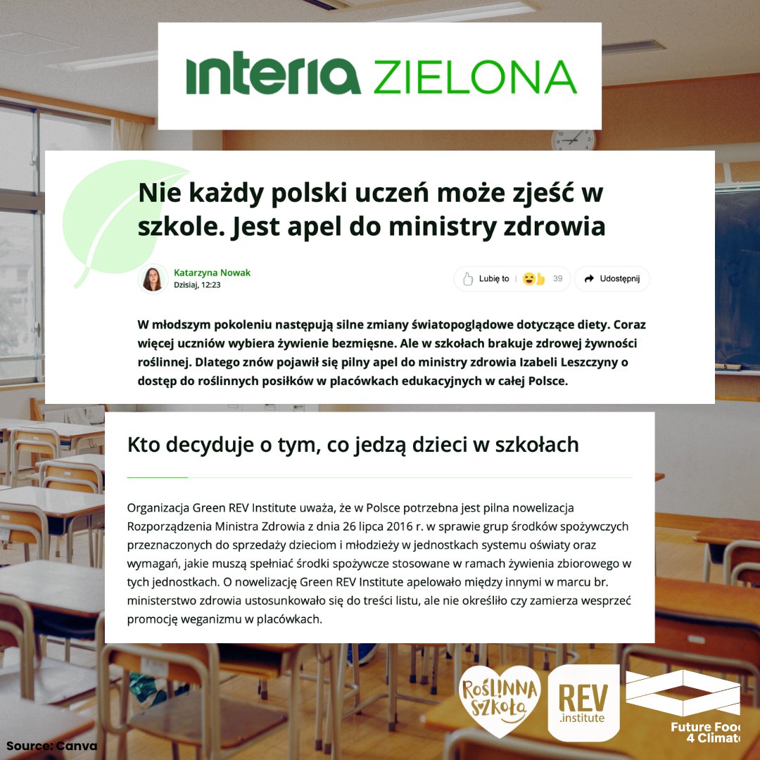 🟢 "Roślinna Szkoła" w Interia Zielona!
💚 Czas na Roślinną Szkołę! Podpisz petycję do Ministry Zdrowia - dołącz do zmieniaczek i zmieniaczy polskich szkół!
✌️Petycja - link w komentarzu!
📣Link do artykułu w komentarzu!
#RoslinnaSzkola #PlantBasedSchool #szkola #dzieci #interia