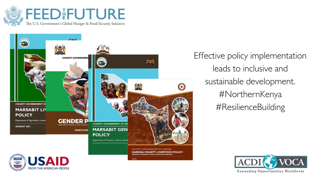 With effective policy implementation, county governments can achieve inclusive and sustainable development. 

USAID LMS partnered up with six counties in northern Kenya to create livestock policies, market bills, gender and youth policies, and social protection policies.