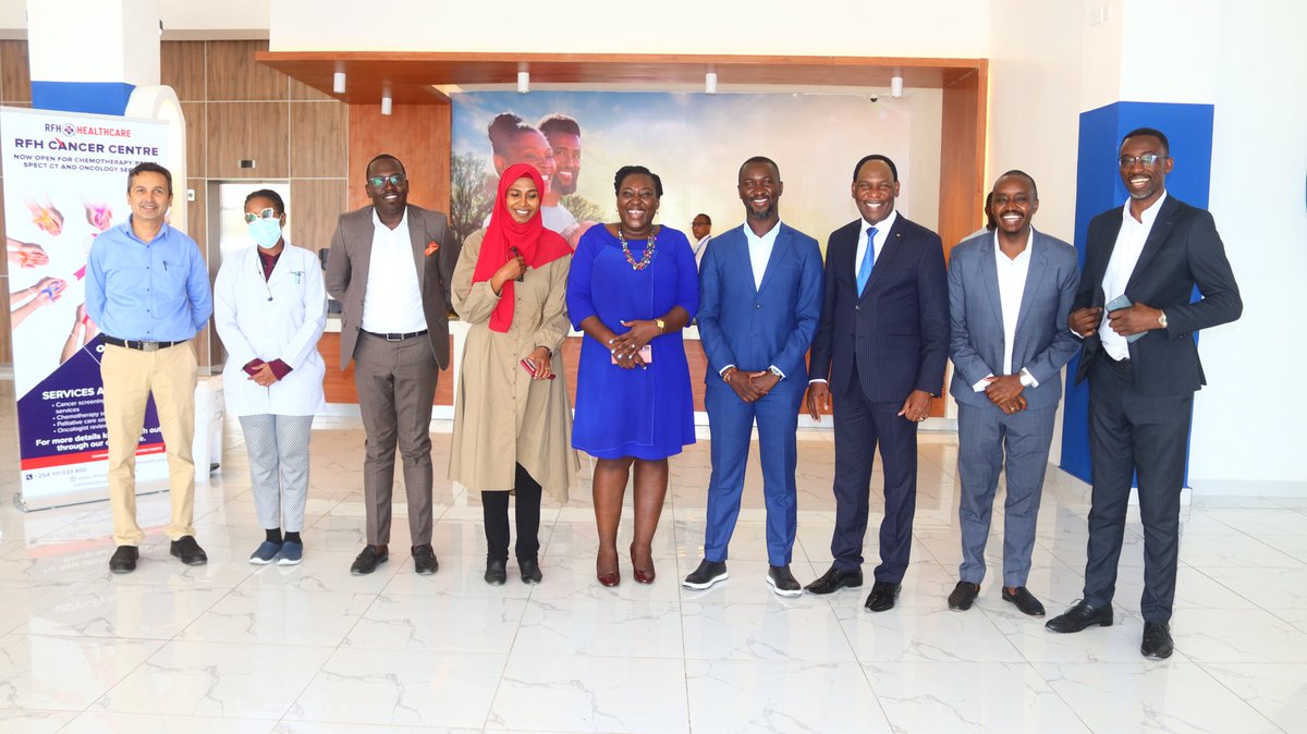 TheMCSK's tweet photo. Today, our CEO Dr. @EzekielMutua, had the privilege of visiting &amp; touring @rfhhealthcare, Ruai accompanied by Belinda Odhiambo, County Chair of G-100 hosted by @DrMaxwelOkoth, RFH founder &amp; Group MD to discuss partnership to provide medical cover for our members &amp; their families. https://t.co/80Yt9UbfIi