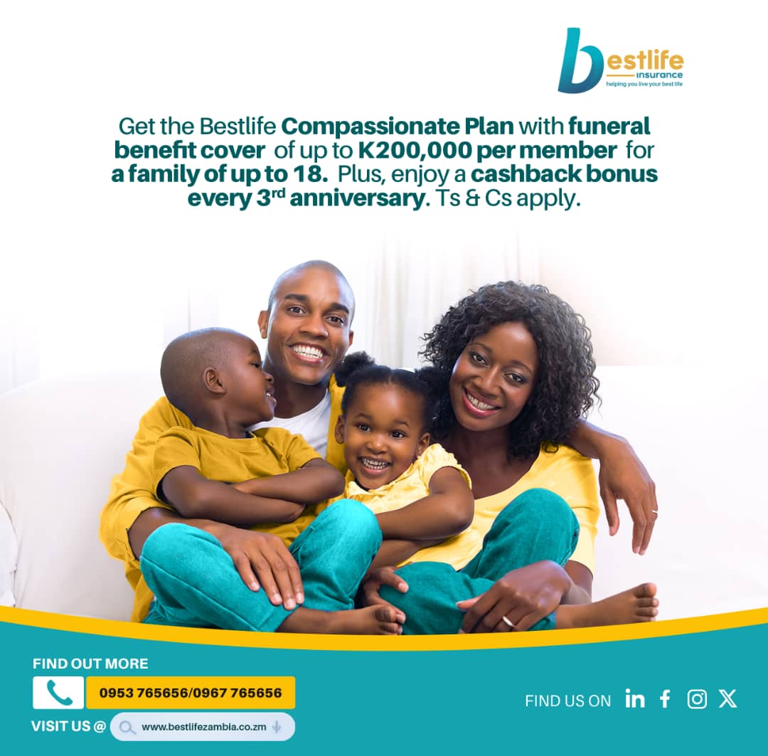 BestLifeZm's tweet image. Keep your loved ones protected with our Compassionate plan . Get started now🛡💙
Visit our website: bestlifezambia.co.zm/product/compas… or contact us at 📞 0967765656 / 0953765656.
Your family's well-being is our priority. #BestLifeInsurance #FamilyFirst #PeaceOfMind