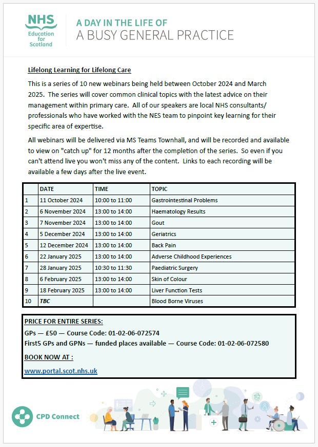 **New series of A Day in the Life of a Busy General Practice**  

Starting soon, bookings now open for the entire series!