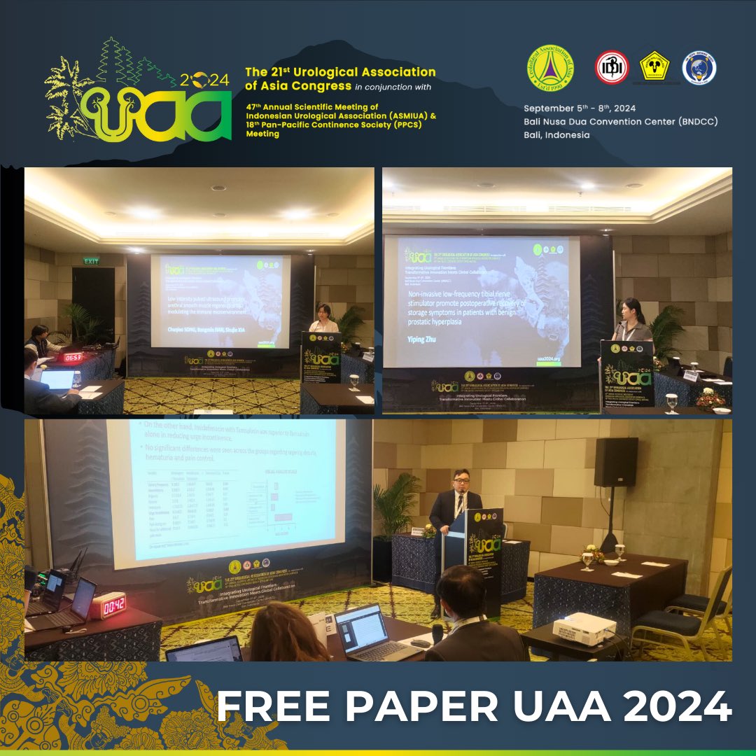 (2/2) Free Paper UAA 2024 in Bali wrapped up successfully, with urology experts offering profound insights and lively discussions.

For more details, visit our website at uaa2024.com.

#UAA2024 #AURC #Urology #MedicalConference #Bali #UAAASMIUA2024 #UAAInaUA2024