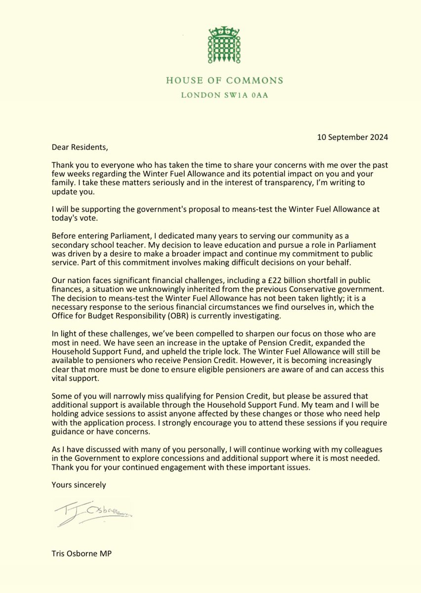 Tris Osborne MP tweet media