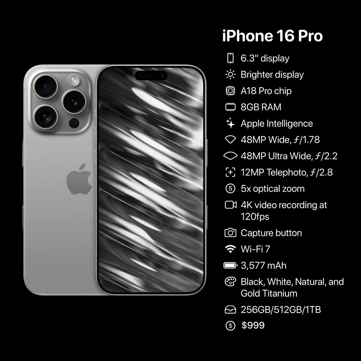 smartpriceke's tweet photo. Apple has unveiled the all-new iPhone 16 Pro and iPhone 16 Pro Max. Here’s a quick look at some of their key features.
#Apple #iOS18 #smartpriceke #YourDigitalConnect https://t.co/zlso0gu87c