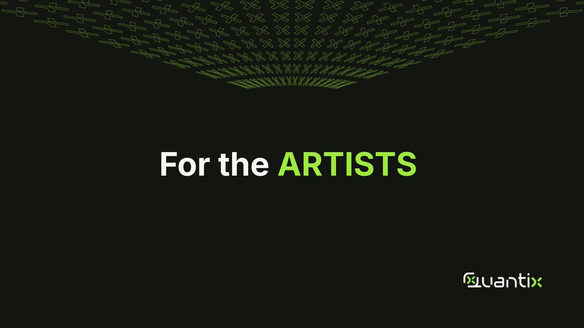 quantixnft's tweet image. Calling all #artists 🎨! Here&apos;s how Quantix empowers all its creators: 

- Put your art in front of more people than ever by offering fractional NFTs.
- Escape the cycle of art inflation by producing select, S-tier artworks that remain in high demand.
- Secure sustainable revenue…
