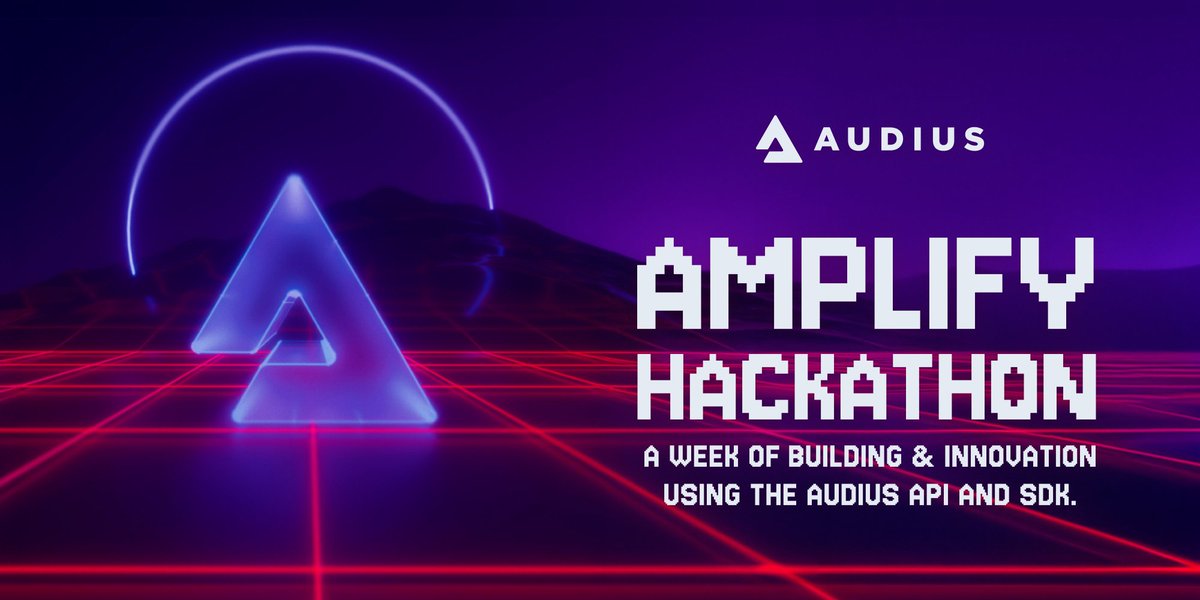 Attention devs! We’re excited to announce the Audius #AmplifyHackathon is September 23rd - 30th 🎉

Share new ideas and build on top of the world's largest decentralized music protocol 🔨

Teams of up to 3 people are welcome and big prizes await 🏆

Register: