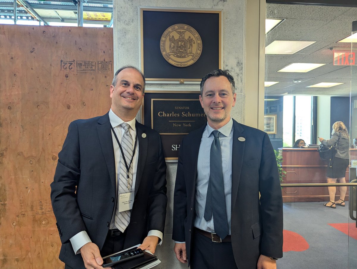 ASTCT (@astct) on Twitter photo ASTCT board president <a href="/DrCCutler/">Corey Cutler</a> and board member Alan Hanash meet with
<a href="/SenSchumer/">Chuck Schumer</a> staff to discuss Accelerating Kidsā Access to Care Act and other key issues. ASTCT board president <a href="/DrCCutler/">Corey Cutler</a> and board member Alan Hanash meet with
<a href="/SenSchumer/">Chuck Schumer</a> staff to discuss Accelerating Kidsā Access to Care Act and other key issues.