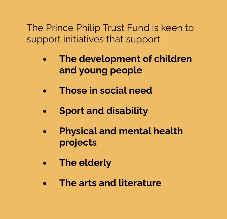 The Prince Philip Trust Fund (@tpptf) on Twitter photo Does your charity or project in #rbwm qualify for funding from <a href="/TPPTF/">The Prince Philip Trust Fund</a>? The next deadline for applications is on 1st October. Check your eligibility and apply online
theprincephiliptrustfund.org/how-to-apply-f… Does your charity or project in #rbwm qualify for funding from <a href="/TPPTF/">The Prince Philip Trust Fund</a>? The next deadline for applications is on 1st October. Check your eligibility and apply online
theprincephiliptrustfund.org/how-to-apply-f…