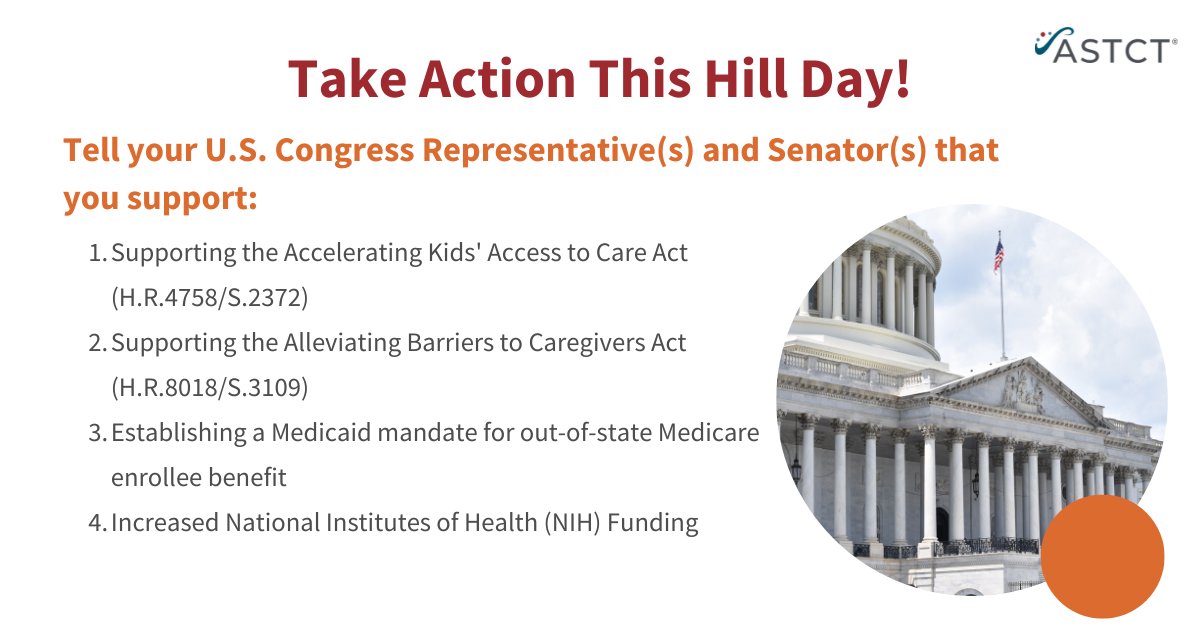 Ready to take action this #ASTCTHillDay? 💪 We've made it easy for you to tell your U.S. Congressional Representative and Senators that you support our asks. Send a message now: ow.ly/SI0x50TjvYq